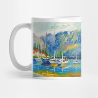 Sailboats in the Bay Mug